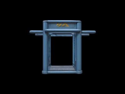 3d Model Metal Crowd Control Barrier 3D model