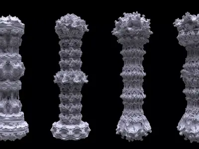 Digital Grotesque Columns 3D model