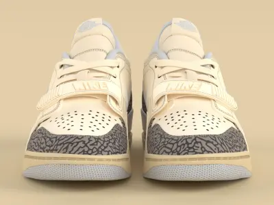 Air Jordan Legacy 312 Low Football Grey Low-poly 3D model