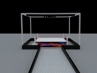 Wrestling Ring  Low-poly 3D model