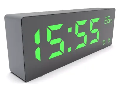 CLOCK GRAY GREEN Low-poly 3D model