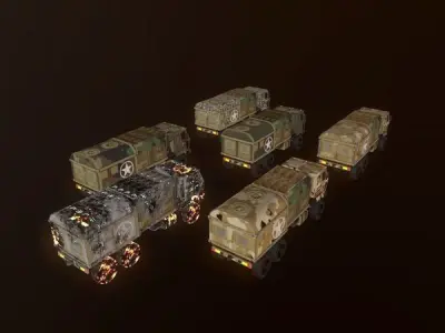 Radar Truck Low-poly 3D model Low-poly 3D model