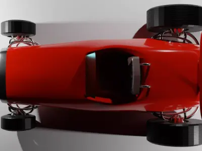 Stylized Red Car 3D model
