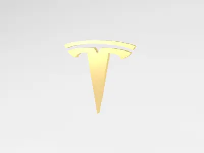Tesla Logo v1 004 Free low-poly 3D model