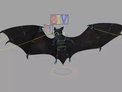 Bat-Rigged 3D model
