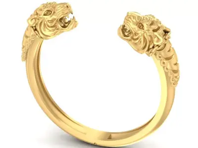 Luxury Double Lion Head Bangle Jewelry 3D Model 2805 3D print model