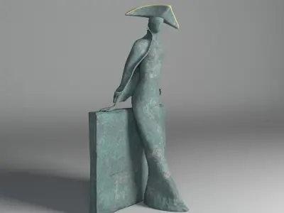 Bronze statuette - Maya V-Ray - PBR - 47 cm - 18 inches 3D model