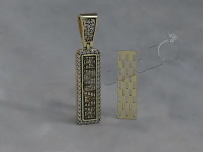 Luxury Xanax pendant with gems 3d model 3D print model