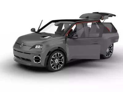 Renault 5 E-Tech 2025 Roland-Garros HQ 3d model 3D model