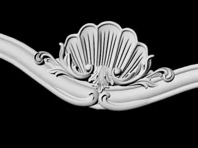 Central decor ornament for furniture 3D model 433