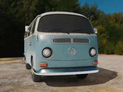 Volkswagen Kombi 1973 3D model