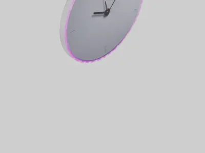 LED Wall Clock model Low-poly 3D model