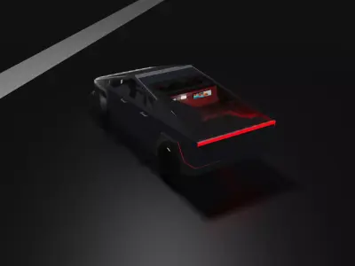 TESLA CAYBETRUCK Low-poly 3D model