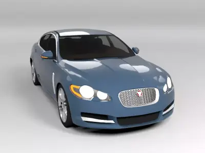 JAGUAR XF LOWPOLY Low-poly 3D model
