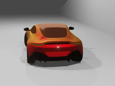 Low Poly Car 3D model For Gaming 3D model