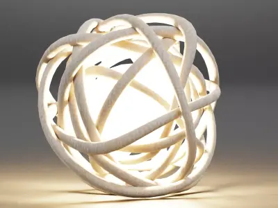 Decorative Lata Light Ball Low-poly 3D model