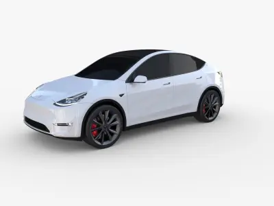 Tesla Model Y White 3D model