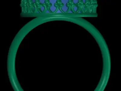 Oval Stone  Ring Ready Printable Model 3D print model 3D print model