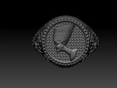 Egypt king face Ring 3d Print model 3D print model