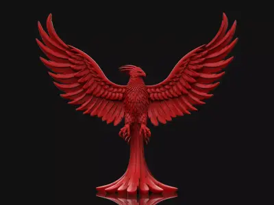 phoenix sculpture 3D print model