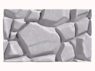 Weathered Dolomite Stone Facade 3D model