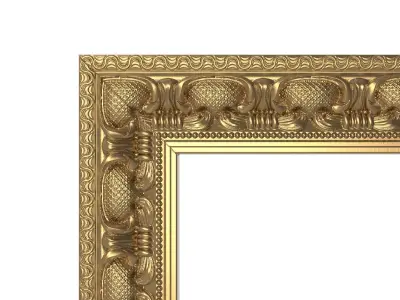carved frame 3D model