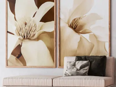 Set of large wall paintings 489 3D model