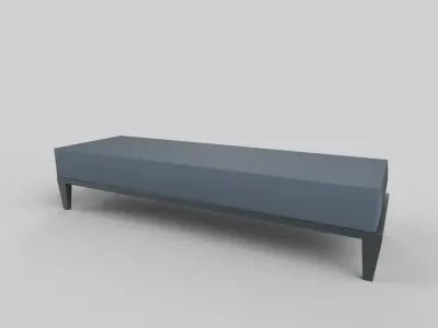 chair coffee table Low-poly 3D model