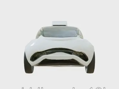 Futuristic Flying Taxi Concept Car Model Low-poly 3D model buy