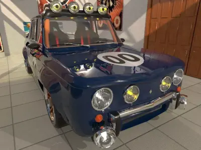 Renault 8s Gordini rally 3D model
