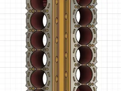 V12 Block for 3Dprinter 3D print model