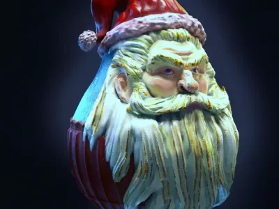 santa claus christmas ball 3D print model