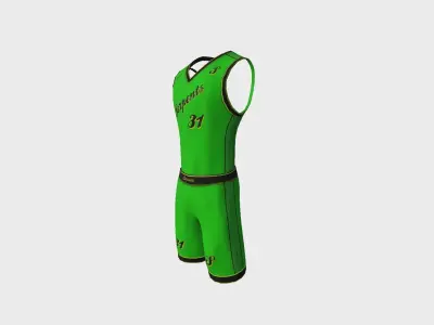 Basketball Fantasy Team Serpents Uniform - Character Design Low-poly 3D model