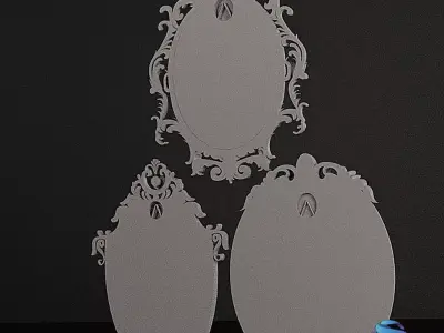 Gothic Wall Frame Set - 20cm STL - Commercial License 3D print model
