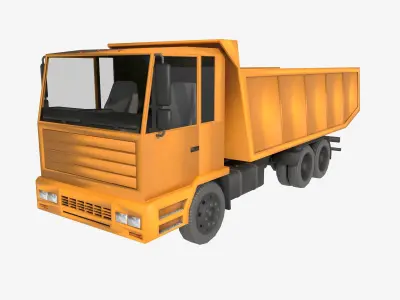 Dump Truck Low-poly 3D model from CGTrader