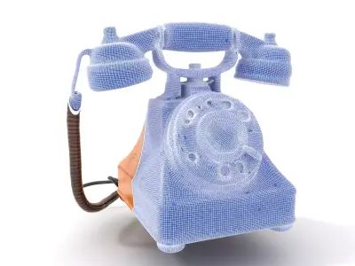 Vintage Copper Phone model pack Low-poly 3D model