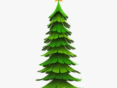 Christmas Tree Paper v 2 3D model