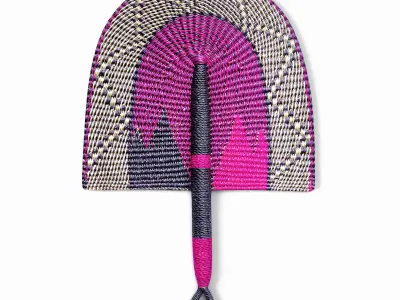 African Handwoven Fan 9 3D model
