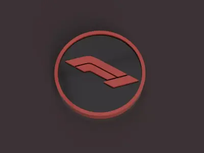 F1 Flip Coin 3D Model 3D print model