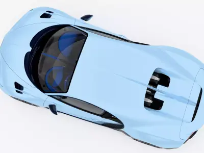 Bugatti Chiron Profilee Low-poly 3D model