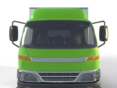 Low Poly Car Hino 300 Truck Low-poly 3D model