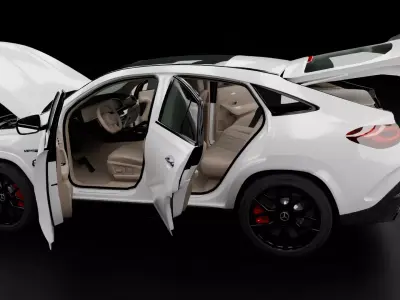 mercedes Low-poly 3D model