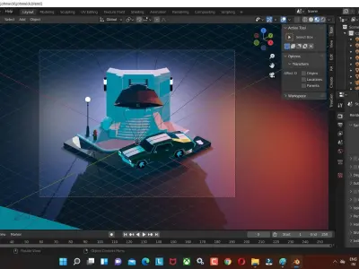 johnwick Low-poly 3D model car Low-poly 3D model