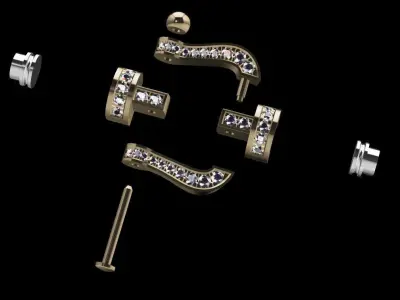 Force Medium diamond bracelet 3D print model