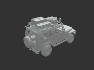 Jeep Wrangler Scale 1-35 And 1-16 Model Kit 3D print model