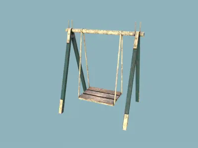 Old Swings Low-poly 3D model