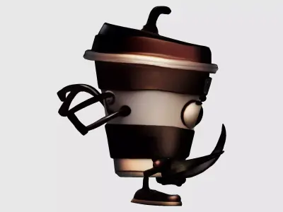Cute Cappuccino Assassin 3D Print Ready Character 3D Model 3D print model