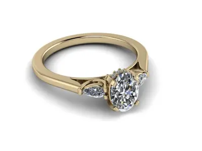 Jewelry Diamond Ring 3D print model shop