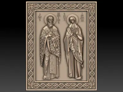 Saints Cyprian and Justina 3D model