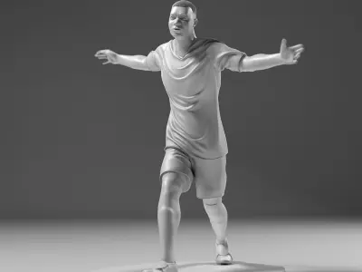 Footballer 05 Glory Run 02 Stl 3D print model